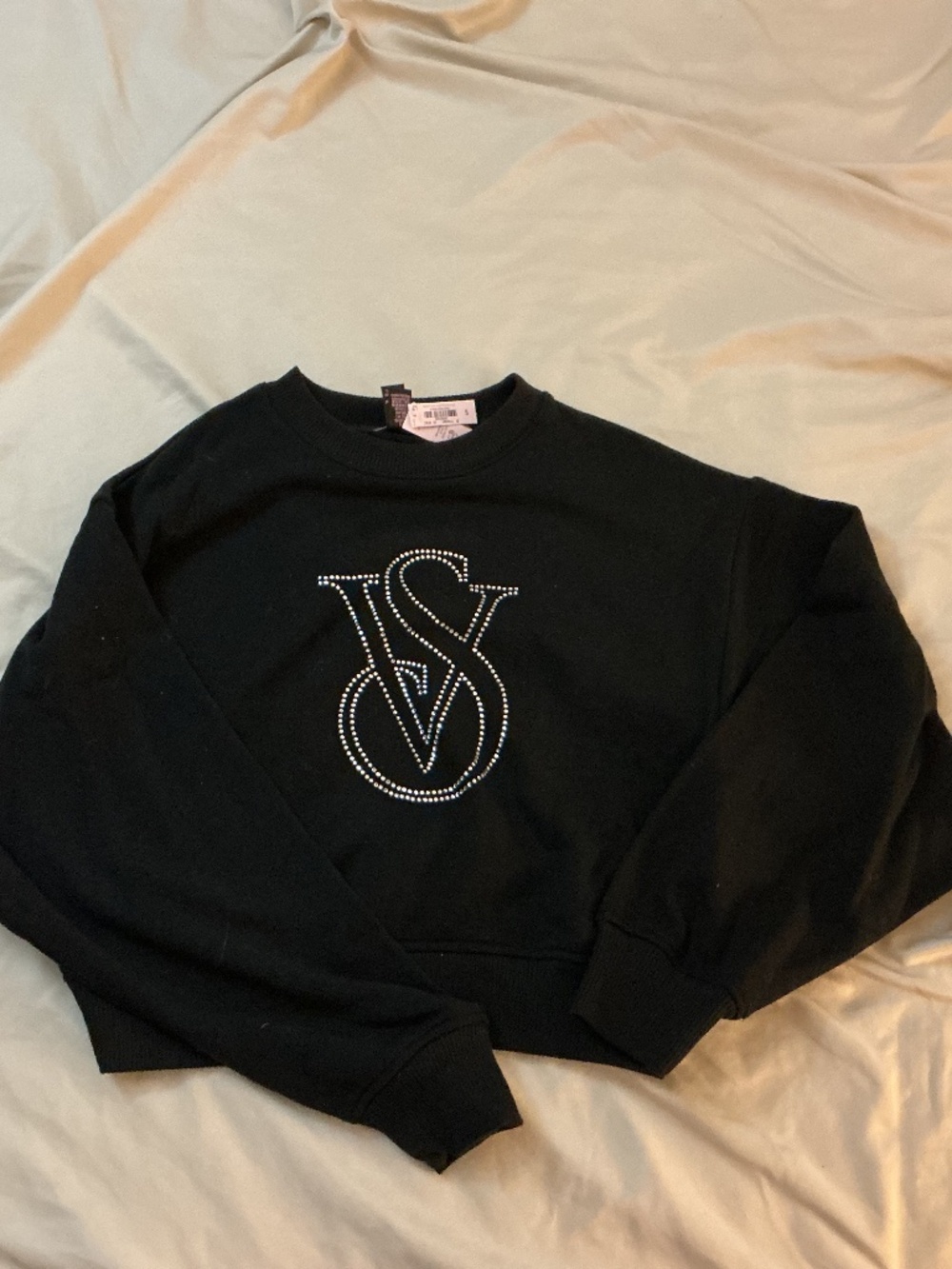 Victoria’s Secret black sweatshirt with bling logo